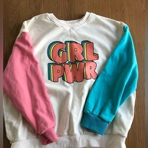 GRL PWR (girl power) sweatshirt from Etsy! Only worn once or twice. Size Medium